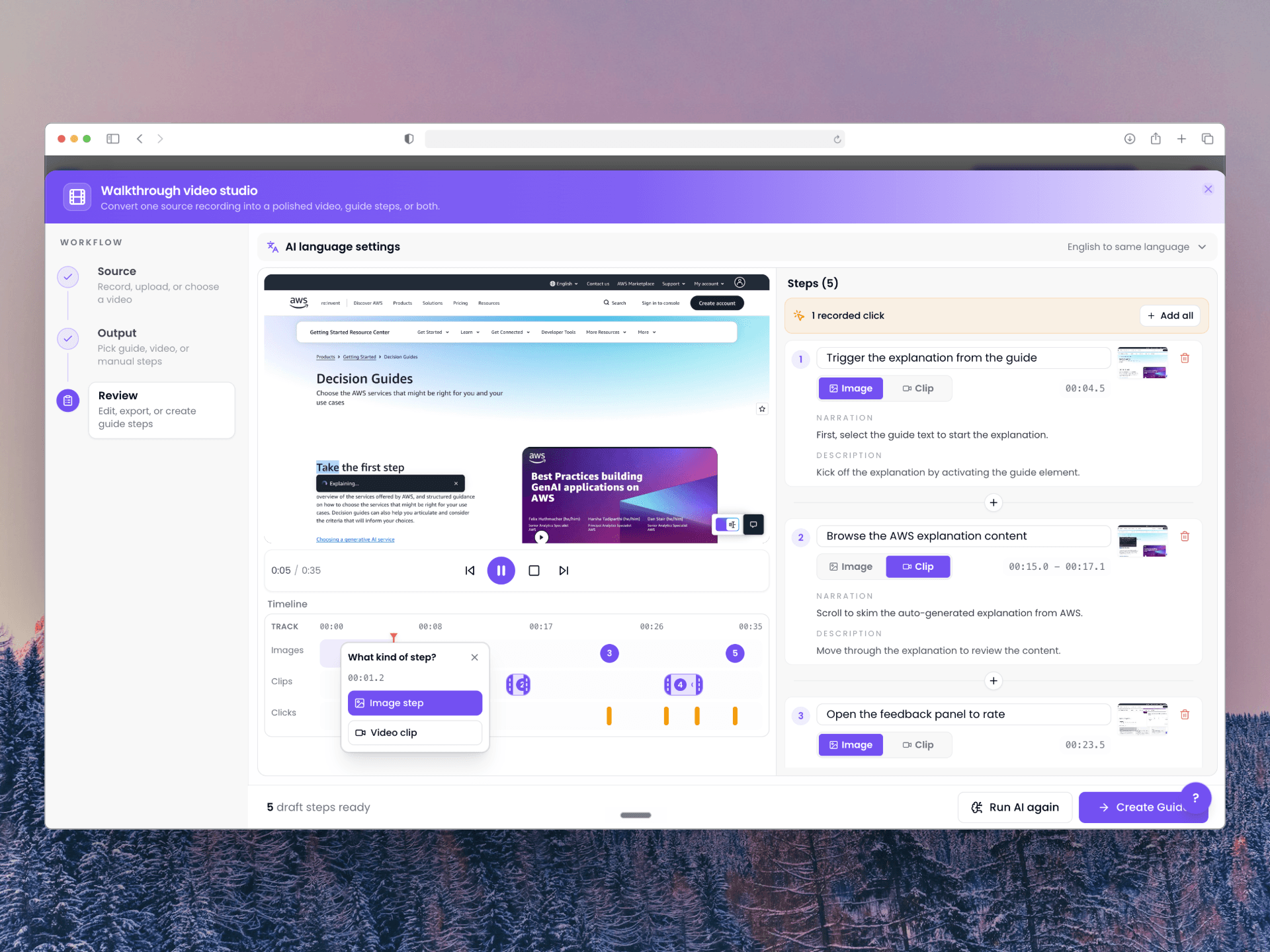 Steperly guide and video editor